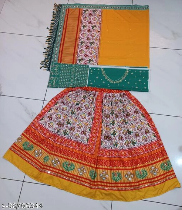 NEW N D FASHION BY HEAVY  BUTTER SILK MIRROR WORK  PATOLA DESIGN CHOLI. - Free size