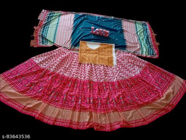 OSHOPA ENTERPRISE PRESENT BY HEAVY BUTTER SILK MIRROR HAND WORK LEHENGA CHOLI - Free size