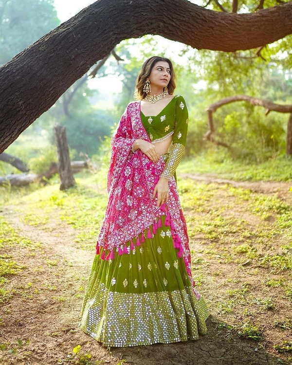 *LC 632*❤️PRESENTING NEW DESIGNER PRINTED LAHENGA CHOLI❤️Featuring printed lehenga choli in heavy Butter silk . Quality is worth paying👌(AM) - Free Size