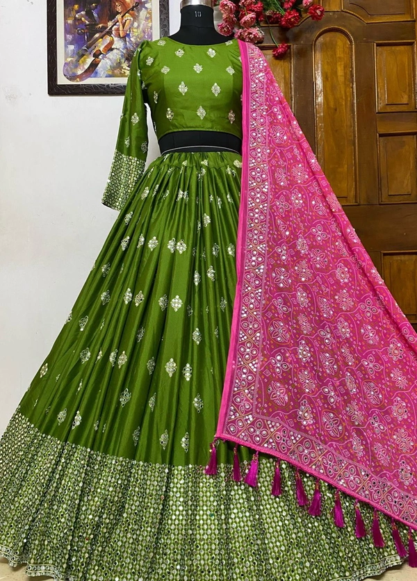 *LC 632*❤️PRESENTING NEW DESIGNER PRINTED LAHENGA CHOLI❤️Featuring printed lehenga choli in heavy Butter silk . Quality is worth paying👌(AM) - Free Size