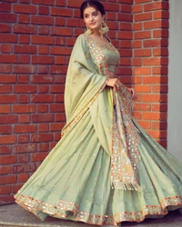 LC 705(AM)❤️PRESENTING NEW DESIGNER EMBROIDERED LAHENGA CHOLI❤️ - Free Size
