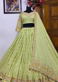 LC 705(AM)❤️PRESENTING NEW DESIGNER EMBROIDERED LAHENGA CHOLI❤️ - Free Size
