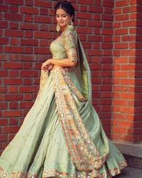 LC 705(AM)❤️PRESENTING NEW DESIGNER EMBROIDERED LAHENGA CHOLI❤️ - Free Size