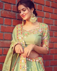 LC 705(AM)❤️PRESENTING NEW DESIGNER EMBROIDERED LAHENGA CHOLI❤️ - Free Size