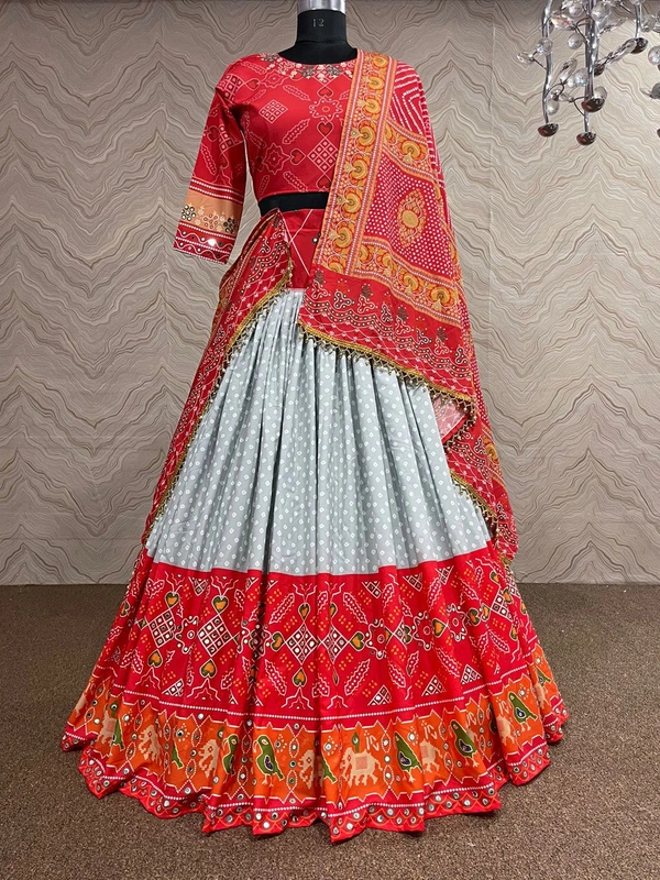 (Am) LC 703 ❤️PRESENTING NEW DESIGNER PRINTED LAHENGA CHOLI❤️ - Free Size