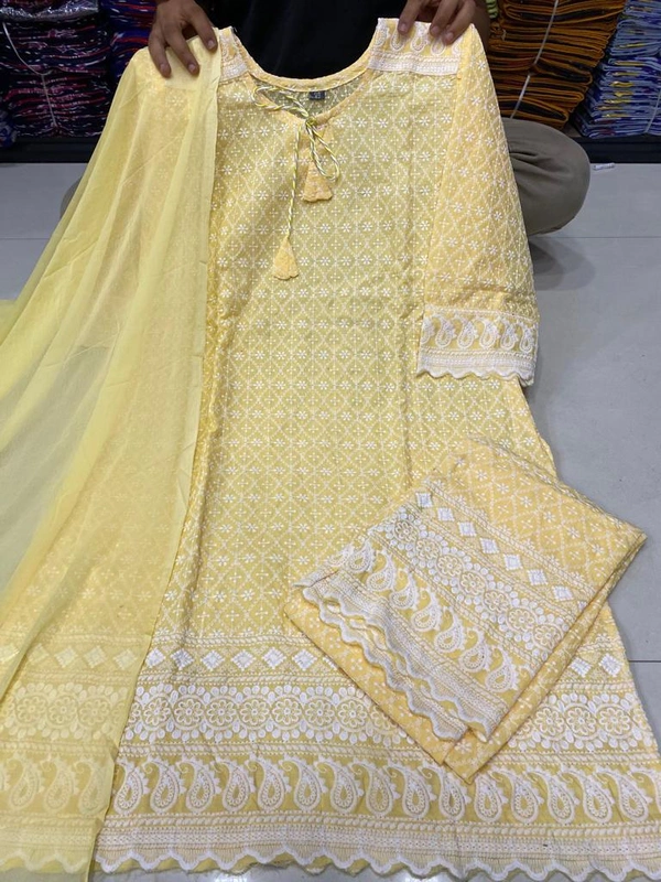 *NEW CHIKEN KARI KURTI PENT DUPPTA LAUNCH 🌸*(am) - Grey, XL