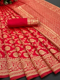 🔥 *Presenting Enchanting Yet Breathable Organic Banarasi Sarees For Intimate And Big Fat Indian Weddings, That Are Light On Your Skin And Uplift Your Wedding Shenanigans.*🔥(am)