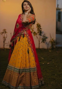 LC 643❤️PRESENTING NEW DESIGNER PRINTED LAHENGA CHOLI❤️(am)
