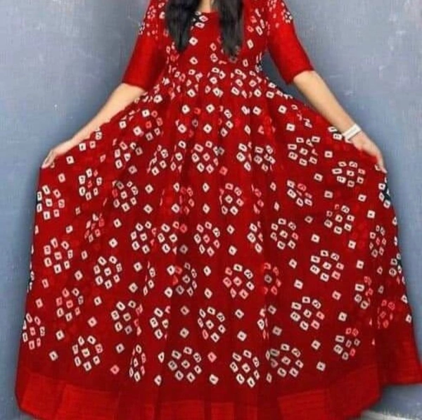 *👉❤️PRESERNTING NEW STYLISH GOWN WITH DUPATTA  AND BELT 👍* (Am) - Red
