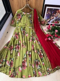 LC 785*♥️ PRESENTING NEW DESIGNER PRINTED  ANARKALI GOWN ♥️(am)