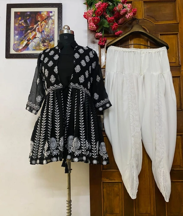 LC 549♥️ PRESENTING NEW DESIGNER TOP - DHOTI SET ♥️(am)