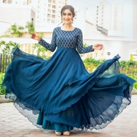 LC 634♥️ PRESENTING NEW DESIGNER  EMBROIDERED ANARKALI GOWN ♥️(am) - Pink