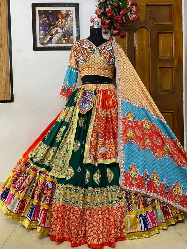 *LC 722*❤️PRESENTING NEW DESIGNER PRINTED LAHENGA CHOLI❤️(am)