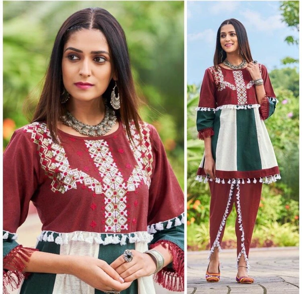 We do our best to give  you Gujarati traditional navrarti wear with amazing craftsmanship of designs and patterns(am) - D.No.2001, L(40)