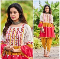We do our best to give  you Gujarati traditional navrarti wear with amazing craftsmanship of designs and patterns(am) - D.No.2006, L(40)