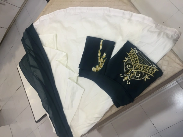 *Green Draping Lehenga (Semi-Stitch)*(Green and Blue)(am)