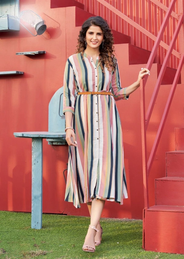 *X-Lady launching kurtis with belt 😍*(am) - Tickle Me Pink, Xxl. (44)