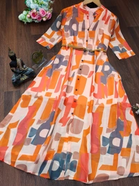 *X-Lady launching kurtis with belt 😍*(am) - Orange, Xxl. (44)