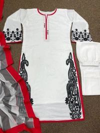 ♥️ *PRESENTING NEW SUPPER HIT DESIGNE COLLECTION FANCY EMBROIDERY WORK KURTI - BOTTOM WITH FANCY DUPATTA* 👌🏻(am)