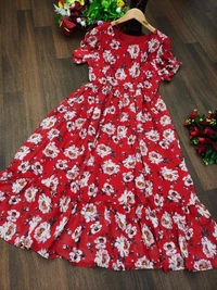 *Floral Midi*(am) - Red, XL(42)