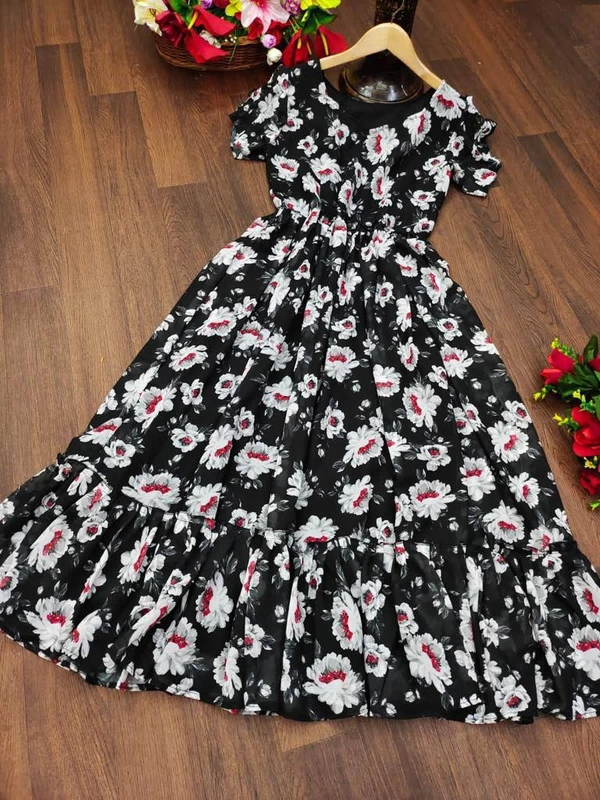 *Floral Midi*(am) - Black, XL(42)