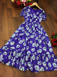 *Floral Midi*(am) - Dark Blue, XXL(44)