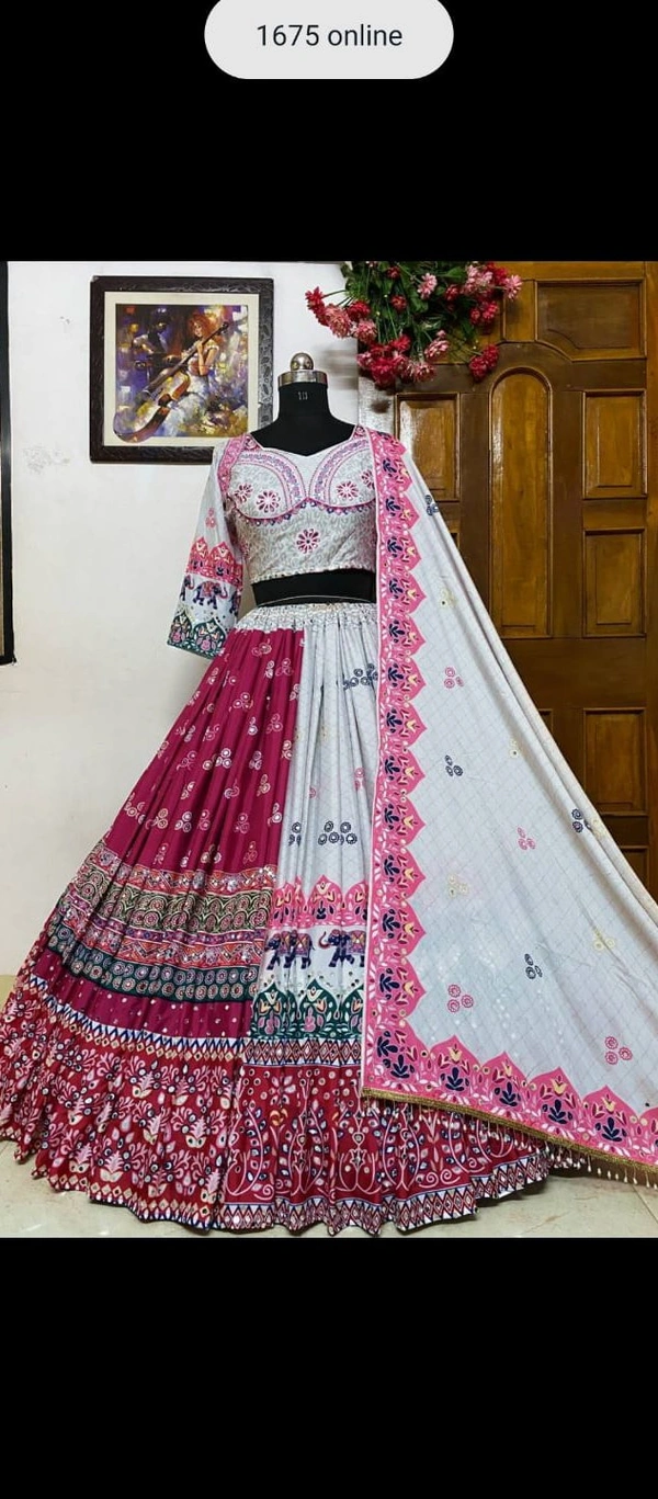 *LC 1042*❤️PRESENTING NEW DESIGNER PRINTED LAHENGA CHOLI❤️(am)