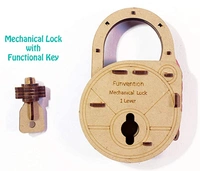 Funvention |DIY Mechanical Lock with Key - Build Working Lock Yourself - STEM Learning Utility Kit - Brown, 60+, Yes, No, Engineered Wood, 27 x 19 x 4 cm, Funvention, 250 grams, Shipping Charges will be added during checkout. Order will be shipped within 2-4 working days. Delivery time may vary due to COVID-19 , rainy season and delivery location. TrackingID will be provided to check the real time status of delivery. For any further queries related to order, Kindly send what's app to PieceofPassion Custo