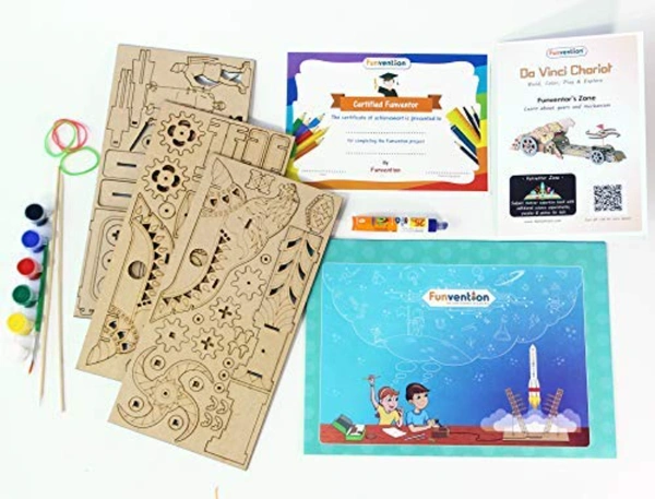 Funvention | for Little Scientist in Every Kid DIY Mechanical Model - Science Educational Wooden Toy for Bahubali Fans - Multi, Yes, No, Engineered MDF Wood, 35 x 11.99 x 15.01 cm, Funvention, 800 grams, Shipping Charges will be added during checkout. Order will be shipped within 2-4 working days. Delivery time may vary due to COVID-19 , rainy season and delivery location. TrackingID will be provided to check the real time status of delivery. For any further queries related to order, Kindly send what's a