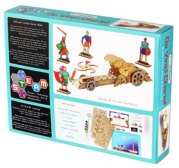Funvention | for Little Scientist in Every Kid DIY Mechanical Model - Science Educational Wooden Toy for Bahubali Fans - Multi, Yes, No, Engineered MDF Wood, 35 x 11.99 x 15.01 cm, Funvention, 800 grams, Shipping Charges will be added during checkout. Order will be shipped within 2-4 working days. Delivery time may vary due to COVID-19 , rainy season and delivery location. TrackingID will be provided to check the real time status of delivery. For any further queries related to order, Kindly send what's a