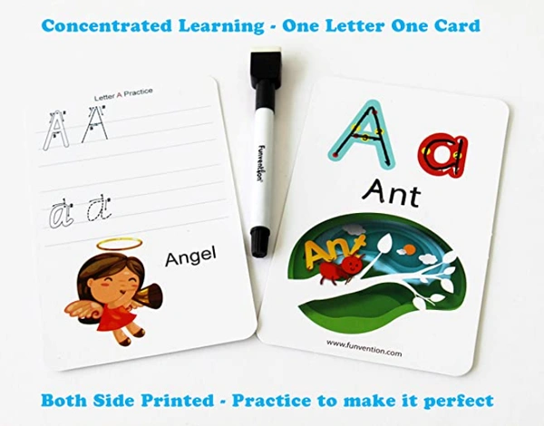 Funvention- for Little Scientist in Every Kid ABC Alphabet Write and Wipe Activity Writing Practice Cards Learning Games, Educational Toys for Children 3-6 Years - Multi, Yes, No, Plastic Sheets, 27 x 19 x 4 cm, Funvention, 300 grams, Shipping Charges will be added during checkout. Order will be shipped within 2-4 working days. Delivery time may vary due to COVID-19 , rainy season and delivery location. TrackingID will be provided to check the real time status of delivery. For any further queries related