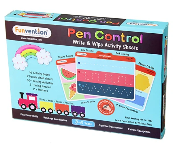 Funvention | Educational Game 123 Numbers Write and Wipe Activity Writing & Counting Practice Cards Learning Games, Pen Control for Children 3-6 Years - Multi, Yes, No, Plastic Sheets, 27 x 19 x 4 cm, Funvention, 300 grams, Shipping Charges will be added during checkout. Order will be shipped within 2-4 working days. Delivery time may vary due to COVID-19 , rainy season and delivery location. TrackingID will be provided to check the real time status of delivery. For any further queries related to order,