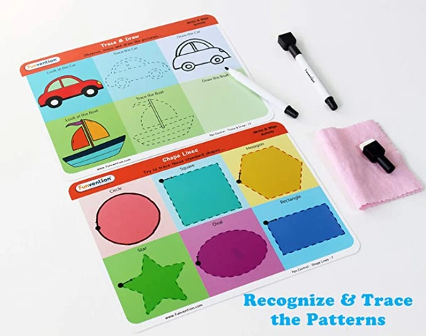 Funvention | Educational Game 123 Numbers Write and Wipe Activity Writing & Counting Practice Cards Learning Games, Pen Control for Children 3-6 Years - Multi, Yes, No, Plastic Sheets, 27 x 19 x 4 cm, Funvention, 300 grams, Shipping Charges will be added during checkout. Order will be shipped within 2-4 working days. Delivery time may vary due to COVID-19 , rainy season and delivery location. TrackingID will be provided to check the real time status of delivery. For any further queries related to order,
