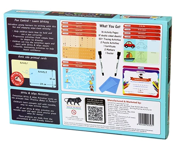Funvention | Educational Game 123 Numbers Write and Wipe Activity Writing & Counting Practice Cards Learning Games, Pen Control for Children 3-6 Years - Multi, Yes, No, Plastic Sheets, 27 x 19 x 4 cm, Funvention, 300 grams, Shipping Charges will be added during checkout. Order will be shipped within 2-4 working days. Delivery time may vary due to COVID-19 , rainy season and delivery location. TrackingID will be provided to check the real time status of delivery. For any further queries related to order,