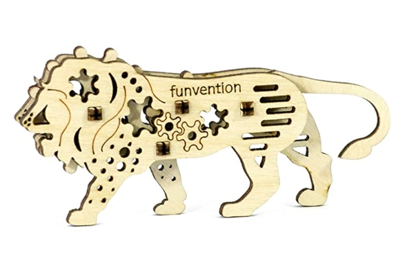 Funvention | for Little Scientist in Every Kid Fun Fidgets Jungle DIY Miniature Lion; Unicorn; Dino and Butterfly Mechanical Models STEM Learning 3D Puzzle Kit -Set of 4 - Multi, Yes, No, Engineered MDF Wood, 19 x 4 x 27 cm, Funvention, 350 grams, Shipping Charges will be added during checkout. Order will be shipped within 2-4 working days. Delivery time may vary due to COVID-19 , rainy season and delivery location. TrackingID will be provided to check the real time status of delivery. For any further qu