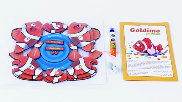 Funvention | Goldimo 3D Model Puzzle Kit - DIY 3D Puzzle for Kids - Educational Toys - Red Orange, 26, Yes, No, Paper, Cardboard, 26.2 x 18.6 x 5.5 cm, Funvention, 200 grams, Shipping Charges will be added during checkout. Order will be shipped within 2-4 working days. Delivery time may vary due to COVID-19 , rainy season and delivery location. TrackingID will be provided to check the real time status of delivery. For any further queries related to order, Kindly send what's app to PieceofPassion Customer