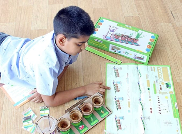 Funvention | Garden Drip Irrigation Kit DIY Science Educational Toy, STEM Learning Kit, Birthday Gifts - Multi, Yes, No, High Quality Engineered Wood, Paper, Coir Pot, Seeds & Soil Coin, 40 x 15 x 20 cm, Funvention, 800 grams, Shipping Charges will be added during checkout. Order will be shipped within 2-4 working days. Delivery time may vary due to COVID-19 , rainy season and delivery location. TrackingID will be provided to check the real time status of delivery. For any further queries related to orde
