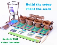 Funvention | Garden Drip Irrigation Kit DIY Science Educational Toy, STEM Learning Kit, Birthday Gifts - Multi, Yes, No, High Quality Engineered Wood, Paper, Coir Pot, Seeds & Soil Coin, 40 x 15 x 20 cm, Funvention, 800 grams, Shipping Charges will be added during checkout. Order will be shipped within 2-4 working days. Delivery time may vary due to COVID-19 , rainy season and delivery location. TrackingID will be provided to check the real time status of delivery. For any further queries related to orde