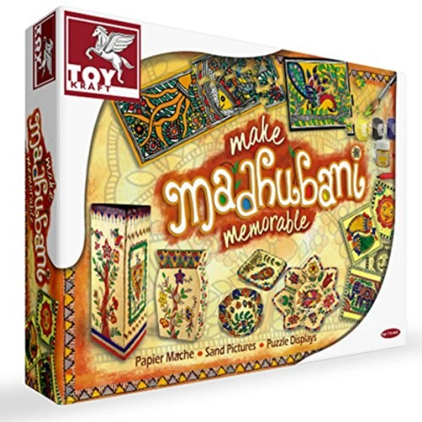 Toykraft | Make Madhubani Memorable - Multi, Yes, No, Terracotta, Toykraft, 800 grams, Shipping Charges will be added during checkout. Order will be shipped within 2-4 working days. Delivery time may vary due to COVID-19 , rainy season and delivery location. TrackingID will be provided to check the real time status of delivery. For any further queries related to order, Kindly send what's app to PieceofPassion Customer Care at +918883355326 , Refund accepted ONLY if the BOX is NOT opened and request raise