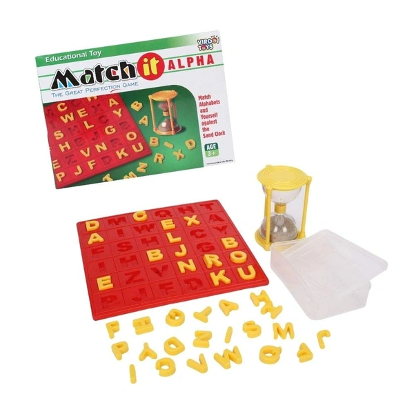 Virgo Toys | Match It Alpha Numero - No, No, Plastic, 49.7 x 23.1 x 9.2 cm, Virgo, 250 grams, Boys and Girls, 3+ Years
