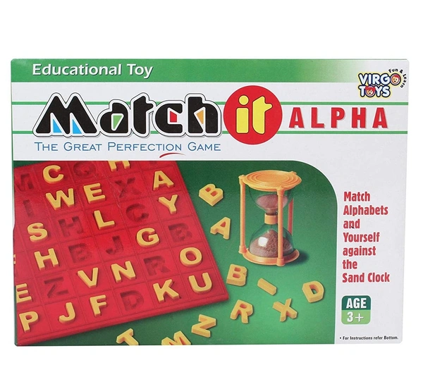 Virgo Toys | Match It Alpha Numero - No, No, Plastic, 49.7 x 23.1 x 9.2 cm, Virgo, 250 grams, Boys and Girls, 3+ Years