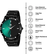 Men's Green - Black Dial Analog Watch - Green - Black