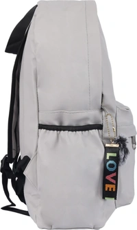 Diving Deep Pu Leather Casual Backpack For Girls 20L Backpack  - Grey