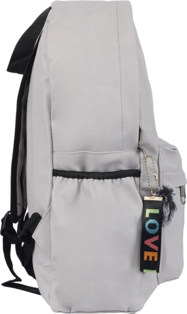 Diving Deep Pu Leather Casual Backpack For Girls 20L Backpack  - Grey