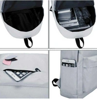 Diving Deep Pu Leather Casual Backpack For Girls 20L Backpack  - Grey
