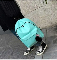 Diving Deep Pu Leather Casual Backpack For Girls 20L Backpack  - Green