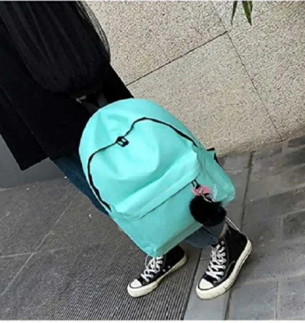 Diving Deep Pu Leather Casual Backpack For Girls 20L Backpack  - Green