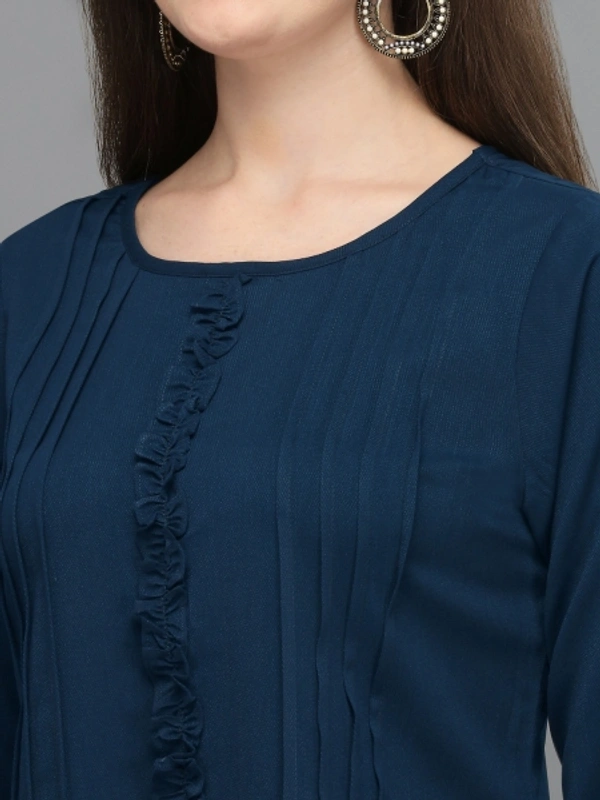 Casual Regular Sleeves Women's, Girls Top  - Navy Blue, S