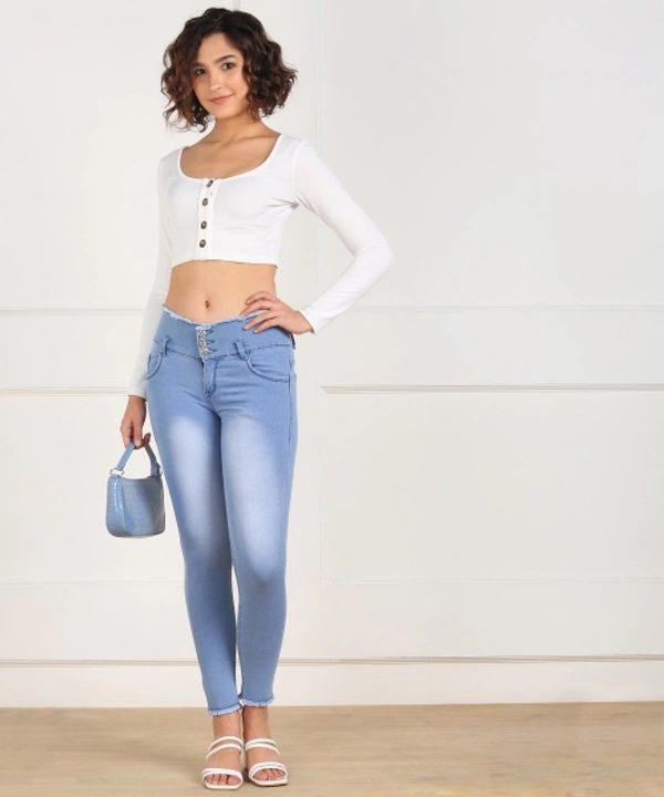 Slim Women's, Girls Jeans - Light Blue, 34