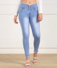 Slim Women's, Girls Jeans - Light Blue, 34
